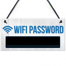 FOAM PLAQUE - 200X100 - CHALKBOARD - Wifi Password Blue
