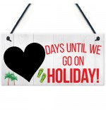 FOAM PLAQUE - 200X100 - Chalkboard Days Until  Holiday Flip Flops