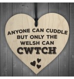 WOODEN HEART - 100mm - Only The Welsh Can CWTCH