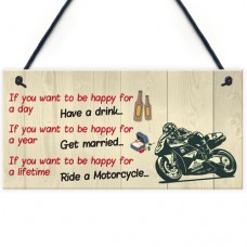 FOAM PLAQUE - 200X100 - Happy Lifetime Motorcycle