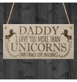 WOODEN PLAQUE - 200x100 - Love You More Than Unicorns