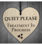 WOODEN HEART - 100mm - Quiet Please Treatment In Progress