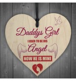 WOODEN HEART - 100mm - Daddys Girl Angel