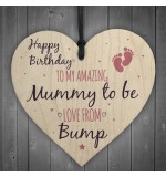 WOODEN HEART - 100mm - HB MUM From Bump