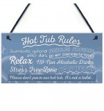 FOAM PLAQUE - 200X100 - Hot Tub Rules