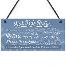 FOAM PLAQUE - 200X100 - Hot Tub Rules