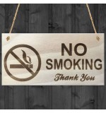 WOODEN PLAQUE - 200x100 - No Smoking