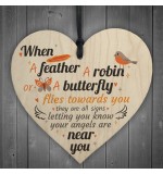 WOODEN HEART - 100mm - Angels are near you
