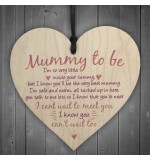 WOODEN HEART - 100mm - Cant Wait To Mummy To Be