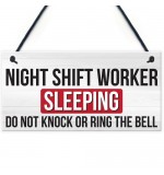 FOAM PLAQUE - 200X100 - Night Shift Worker Sleeping