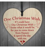 WOODEN HEART - 100mm - One Christmas Wish Doves