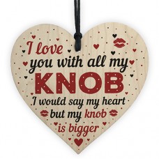WOODEN HEART - 100mm - Love You With All My Knob