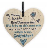 WOODEN HEART - 100mm - Will You Be My Godfather