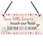 FOAM PLAQUE - 200X100 - Little Fingers Shoes Door