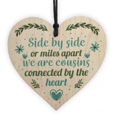 WOODEN HEART - 100mm - Cousins Miles Apart