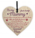 WOODEN HEART - 100mm - Special Mum Bump