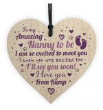 WOODEN HEART - 100mm - To Amazing Nanny To Be