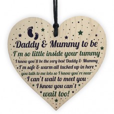 WOODEN HEART - 100mm - Mummy Daddy So Little