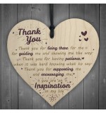 WOODEN HEART - 100mm - Thank You Inspiration