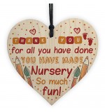 WOODEN HEART - 100mm - Nursery Thank You