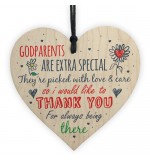 WOODEN HEART - 100mm - Godparents Are Extra Special