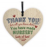 WOODEN HEART - 100mm - Thank You Nursery