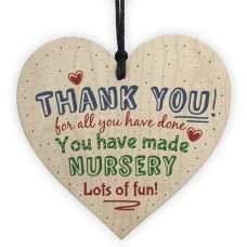 WOODEN HEART - 100mm - Thank You Nursery