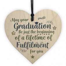 WOODEN HEART - 100mm - Graduation Life Of Fulfilment