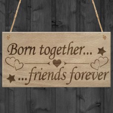 WOODEN PLAQUE - 200x100 - Born Together Friends Forever