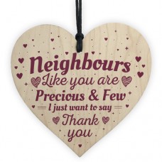 WOODEN HEART - 100mm - Neighbour Precious and Few