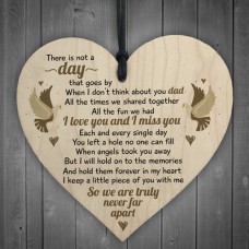 WOODEN HEART - 100mm - Dad Angels Took You Away