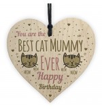 WOODEN HEART - 100mm - Best Cat Mummy