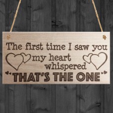 WOODEN PLAQUE - 200x100 - The First Time I Saw You