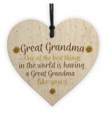 WOODEN HEART - 100mm - Great Grandma