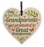 WOODEN HEART - 100mm - Grandparents To Great Grandparents