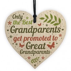 WOODEN HEART - 100mm - Grandparents To Great Grandparents