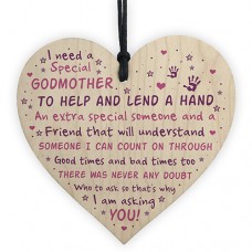 WOODEN HEART - 100mm - I Need A Special Godmother