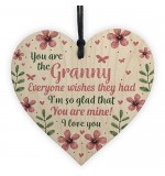 WOODEN HEART - 100mm - Granny Everyone Wishes They Had