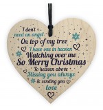 WOODEN HEART - 100mm - Christmas Missing You Always