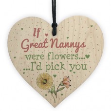 WOODEN HEART - 100mm - If Great Nannys were flowers