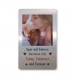 Metal Card - Silver - PERSONALISED Today Tomorrow Forever