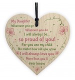 WOODEN HEART - 100mm - Daughter Wherever You Go