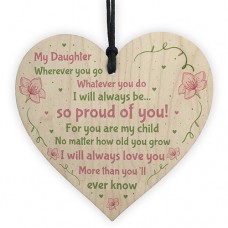 WOODEN HEART - 100mm - Daughter Wherever You Go