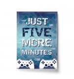 A4 Print - PS Five More Minutes Blue Futuristic