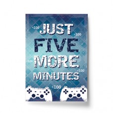 A4 Print - PS Five More Minutes Blue Futuristic