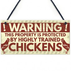 FP - 200X100 - Warning Highly Trained Chickens