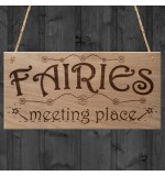 WOODEN PLAQUE - 200x100 - Fairies Meeting Place