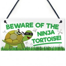 FOAM PLAQUE - 200X100 - Beware Ninja Tortoise