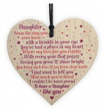 WOODEN HEART - 100mm - Proud Daughter Like You