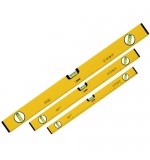 XTOOLS Yellow Builders Spirit Level Set 3pce 400, 600, 1000mm